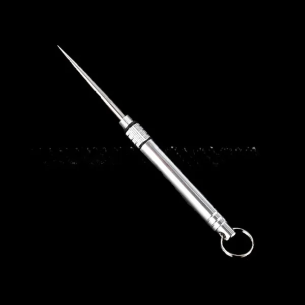1PC Iron EDC Telescopic Toothpick Keychain Pendant Gift Fruit Fork Camping Pocket Toothpick Holder Unpacking Tool - Image 6