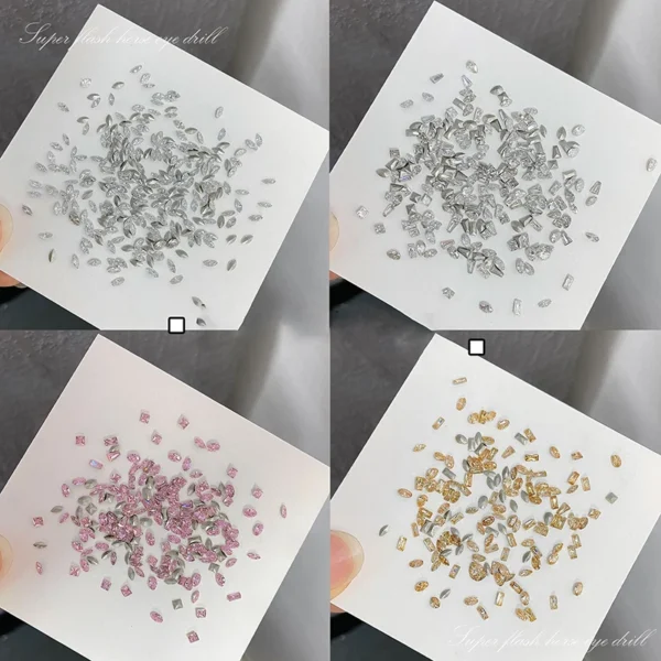 50pcs Mini Shaped Crystal Sharp bottom Diamond K9 Sparkling Jewelry Nail Charms Art Rhinestones DIY Decorative Accessories - Image 3