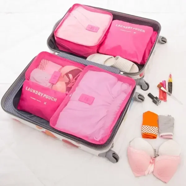 6pcs Set Travel Storage Bags Suitcase Packing Set Storage Cases Portable Luggage Organizer Clothes Shoe Foldable Organizer - Image 4