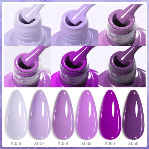 LILYCUTE 7ml Purple Nail Gel Polish Nail Supplies Vernis Semi Permanent Nail Art Manicure Soak Off LED UV Gel Nail Varnishes - Image 2