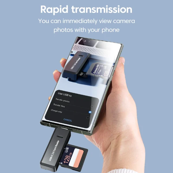 3 in 1 Multifunction TYPE-C Card Reader External Storage Black Stretch for Memory Stick USB 3.0 Mini SD TF Card Reader - Image 2