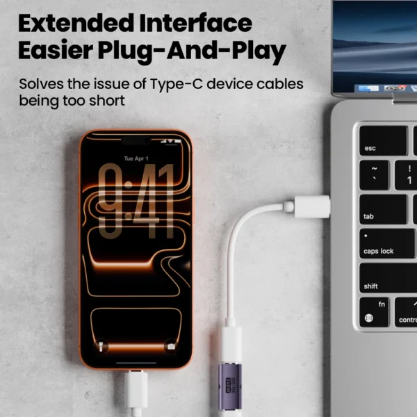 240W PD USB C Female to Female Adapter 40Gbps High-Speed 8K 60Hz Video for Thunderbolt 4/3 MacBook Pro Air iPad USB-C HUB - Image 5