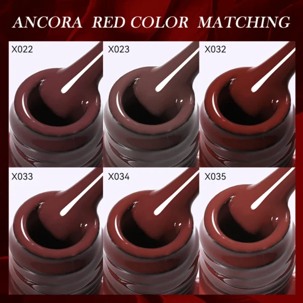LILYCUTE Ancora Red Autumn Winter Gel Nail Polish Semi Permanent Soak Off UV LED Gel Varnish Manicure Nail Supplies - Image 5