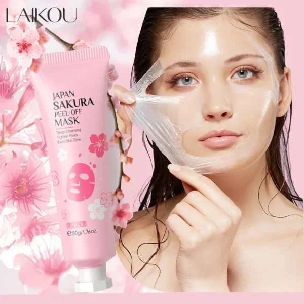 kf-S8d1766c775cf4df2921f22ab2c05a233y LAIKOU Sakura 24K Gold Peeling Face Mask Anti Wrinkle Whitening Acne Blackhead Removal Facial Tear Off Mask Skin Care Products - Image 1