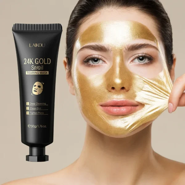 LAIKOU Sakura 24K Gold Peeling Face Mask Anti Wrinkle Whitening Acne Blackhead Removal Facial Tear Off Mask Skin Care Products - Image 5