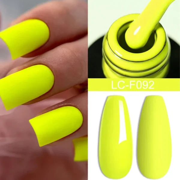 LILYCUTE 7ML Neon Series Gel Nail Polish Summer Color Nail Art Manicure Semi Permanent UV Gel Soak Off UV LED Nail Gel Varnishes - Image 3