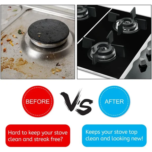 1 Set 5-Hole Gas Stove Pad Protective Cover Kitchen Cleaning Anti-dirty Non-stick Pad Reusable Stovetop Scratch Protector Pads - Image 3