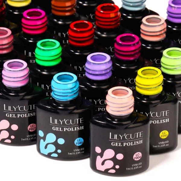 LILYCUTE 7ML Nail Gel Polish Glitter Sequins Gel Long Lasting Soak Off UV LED DIY Nail Art Gel nail supplies for professionals - Image 4