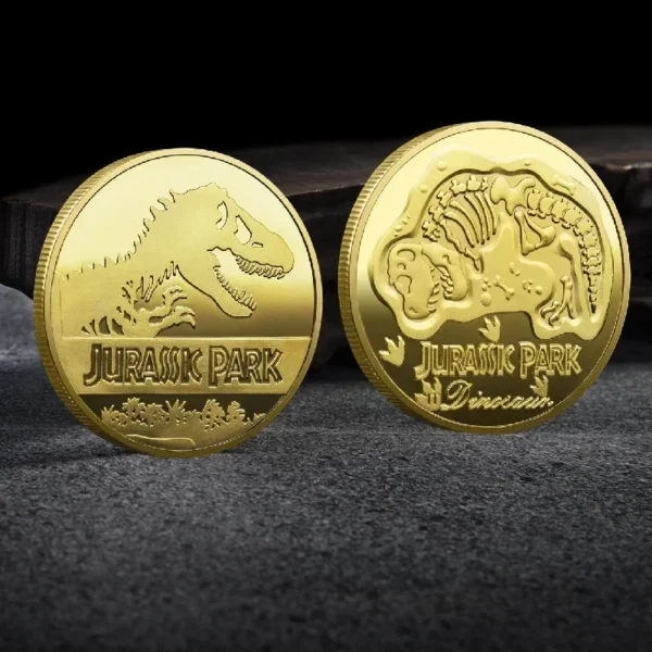 Souvenir Coin REPLICA Commemorative Coins Medallion Badges Coins Jurassic Park Dinosaurs Coins - Image 4