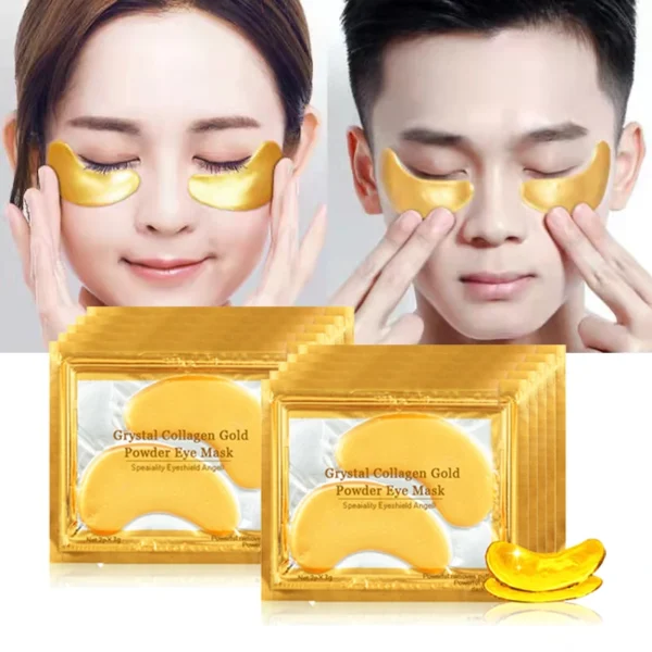 100pcs=50pairs Gold Collagen Eye Mask skincare Anti-Aging Anti Dark Circles Remove Puffiness Moisturizing Eye Patches Skin Care - Image 1
