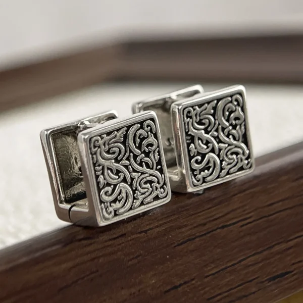 925 Sterling Silver Vintage Earrings For Women Simple Vintage Pattern Earring Jewelry Prevent Allergy Party Accessories Gift - Image 4