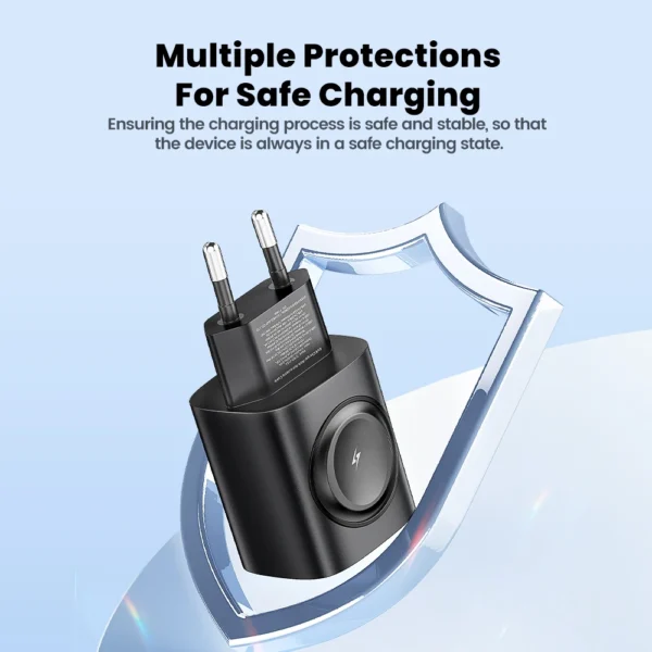 Toocki 3 in 1 Fast Charge Apple Watch Charger USB C Super Charge GaN PD 20W Phone EU Charger For Iphone16 Samsung Huawei Xiaomi - Image 3