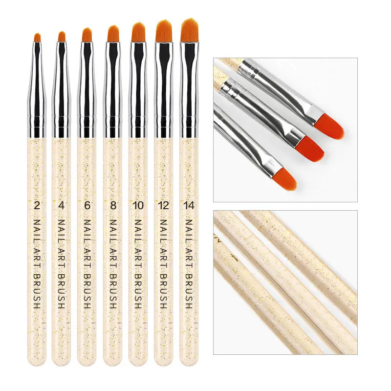 kf-S915602cfb1944c47baff7f76a36757545 Misscheering 7pcs/set Transparent Nail Phototherapy Pen Acrylic Nail Brush for Nails Design Gel Brush for Nails - Image 1