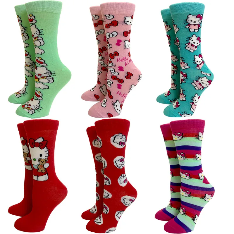 kf-S916f427f136541bf89fe3c2148fbf635D Anime New Fashion Colorful Funny Happy Casual Long Women Socks Dress Harajuku Cute cartoon Cat creative Men Socks Size 35-44 - Image 1
