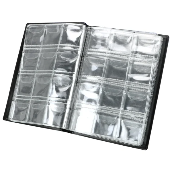 HWZXYXGS 120/60 Pockets Artificial PU Leather Coins Collection Album Book Collecting Money Organizer Storage Bags PVC Film - Image 3