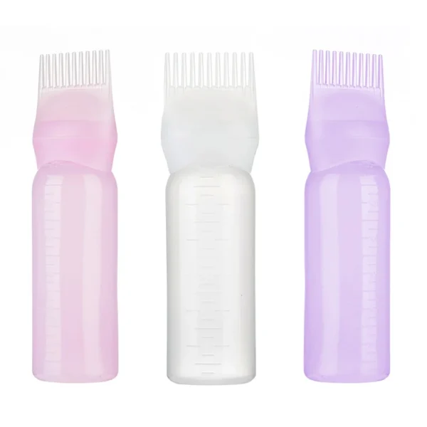 3pcs180ml Hair Oil Applicator Bottle Repeatable Filling Bottle Oil Applicator Bottle for Hair Professional Hairdressing Tools - Image 2