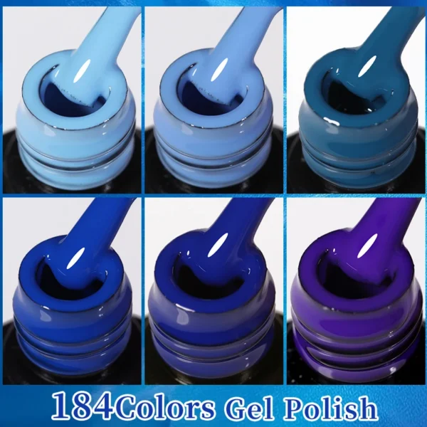 LILYCUTE 7ML Gel Nail Polish Blue Series Vernis Semi Permanent UV Gel Nail Art Design Soak Off Nail Gel Polish All For Manicure - Image 2