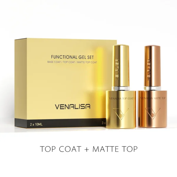 1/2/3pcs Kit Venalisa 10ml Nail Gel Polish HEMA/TPO Free Base Ultra Glossy Diamond Tempered Long Wear Top Coat Matt Gel Varnish - Image 2