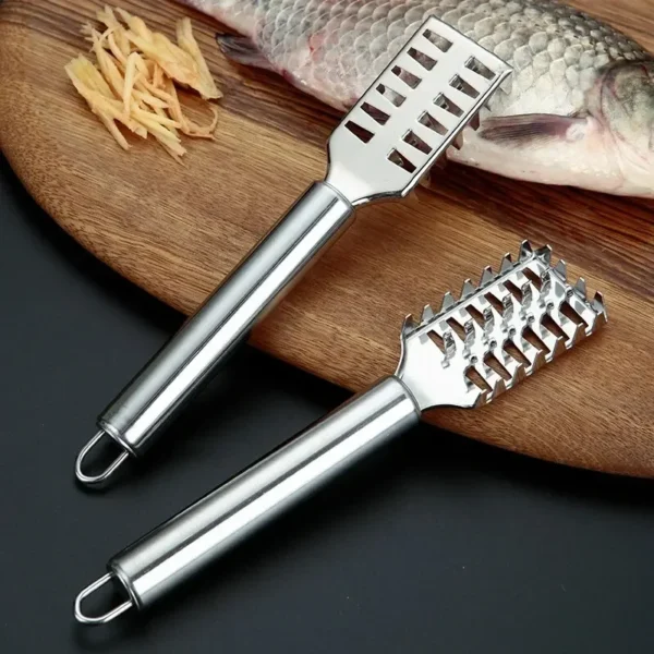 1PC Stainless Steel Fish Scale Knife Scale Scraper Sawtooth Scraping Boning Filleting Cut Scrape Dig Maw Knife - Image 4