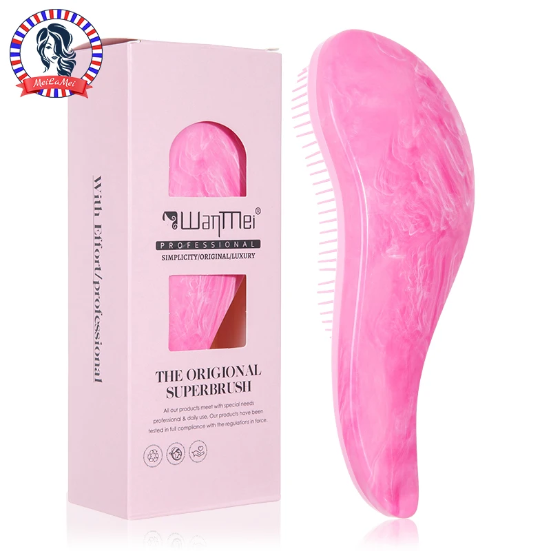 kf-S97a6fb7af0a64861b3fa3338fde464dcU 1pc Magic Detangling Comb Boxed 4 Colors Anti-static Massage Hair Brushes Air Cushion Hairbrush Comb Festival Gift Box Comb - Image 1