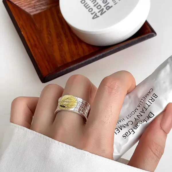 BF CLUB 925 Sterling Silver Ring For Women Jewelry Heart Finger Open Handmade Ring Allergy For Party Birthday Gift - Image 4