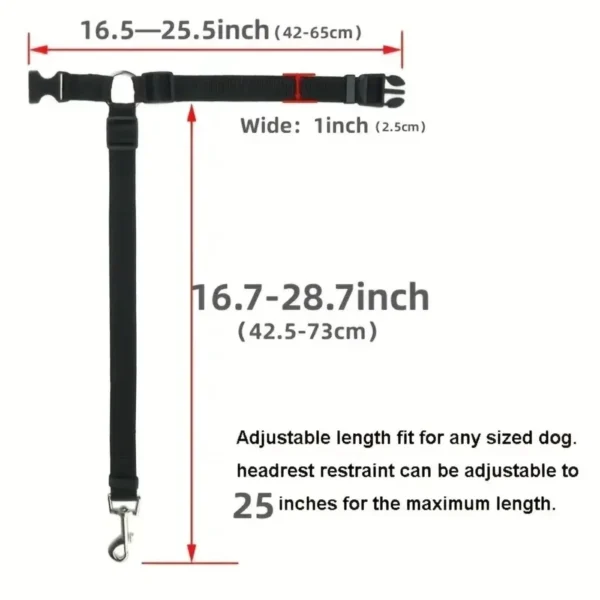 1pc Pet Dog and Cat Seat Belt Car Headrest Restraint Adjustable Safety Rope Car Seat Belt Dog Accessories for Small Dogs - Image 5
