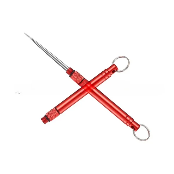 1PC Iron EDC Telescopic Toothpick Keychain Pendant Gift Fruit Fork Camping Pocket Toothpick Holder Unpacking Tool - Image 4