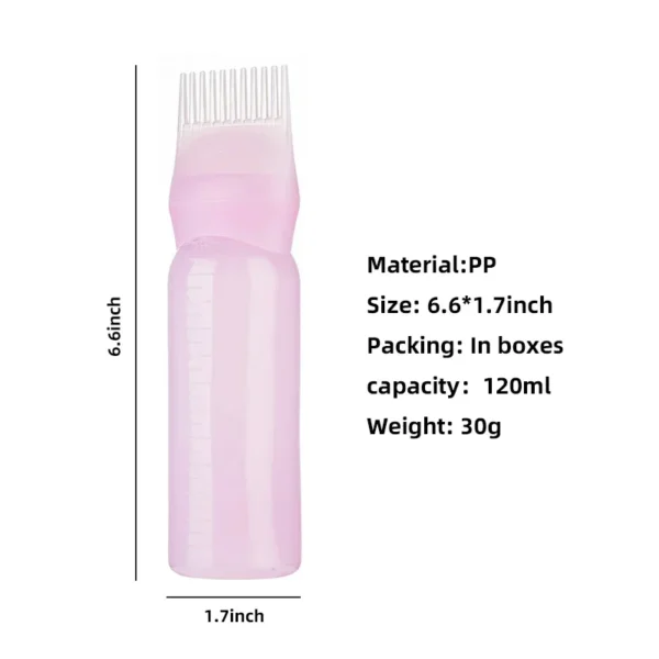 3pcs180ml Oil Scalp Applicator Root Washer Repeatable Filling Bottle Root Comb Applicator Bottle Salon Barbershop Accessories - Image 3