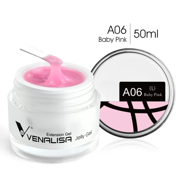 Venalisa 50ml TPO FREE Rose Pink Jelly Gel Extension Nail Salon Professiona Used Self Leveling Transparent Gel Nail Gel Polish - Image 5