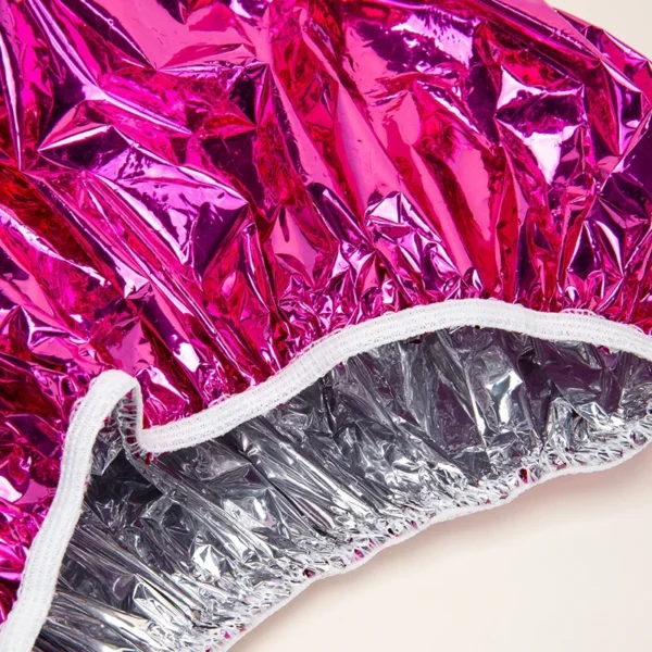 3/6pcs Rose Shower Cap Heat Insulation Aluminum Foil Insulation Hat Elastic Bathing Cap for Women Hair Perm Tool Barber Shop - Image 4