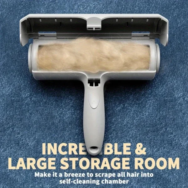 Reusable Pet Hair Remover Roller with Self-Cleaning Base - Upgraded Animal Fur Removal Tool for Couch, Furniture, Carpet, Car Se - Image 1