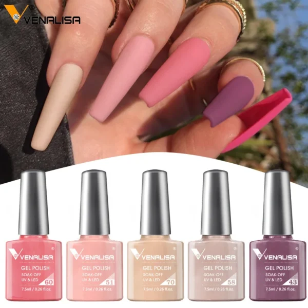 VENALISA TPO FREE Holographic Camouflage Full Color Nail Varnish Manicure Lacquer Polish LED Gel Soak Off Lacquer Glitter Effect - Image 6