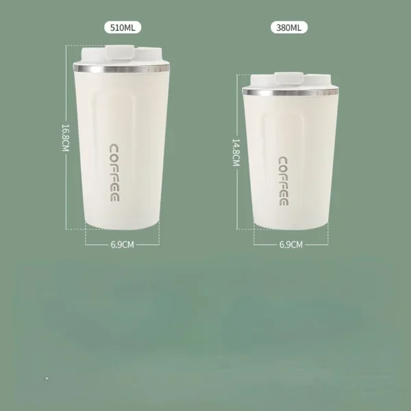 Stainless Steel Coffee Thermos No Smart Temperature Control Display Portable Travel Mug 380ml/510ml - Image 6