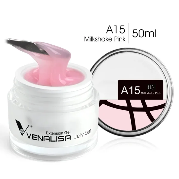 Venalisa 50ml TPO FREE Rose Pink Jelly Gel Extension Nail Salon Professiona Used Self Leveling Transparent Gel Nail Gel Polish - Image 4