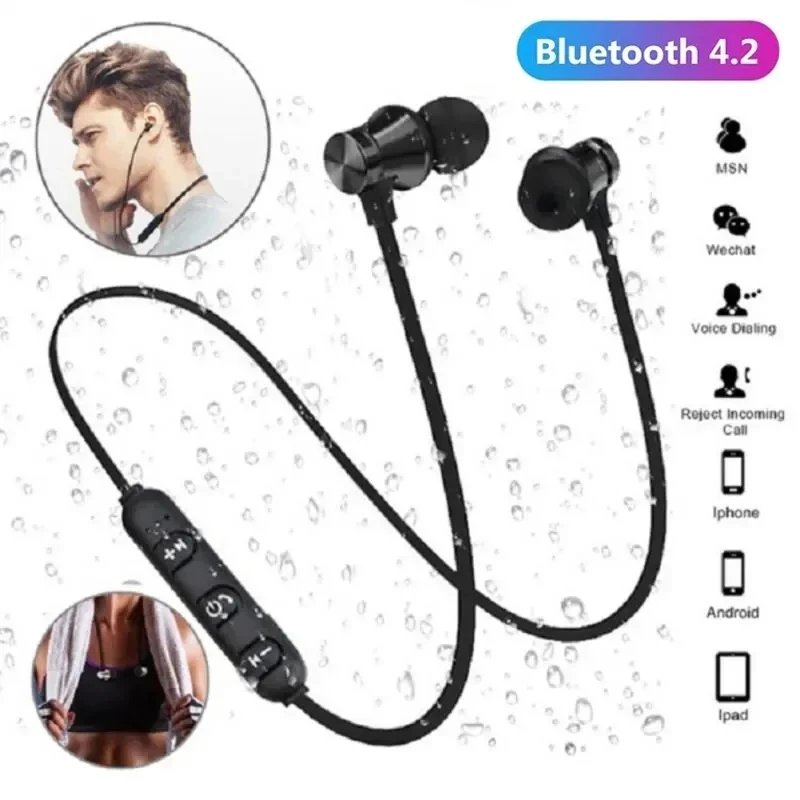 kf-S9f956b9067b44e1aac1f989c1e4f5b2c8 Magnetic XT-11 Bluetooth 4.2 wireless earphone sports headset waterproof earbuds neckband headphone with mic for samrtphones - Image 1