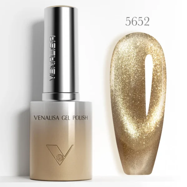 1pc Venalisa 10ml Nail Gel Polish Kit with Soft Texture Round Brush Hema/TPO Free Soak off Sparkle Cat Eye Lacquer Color Palett - Image 5