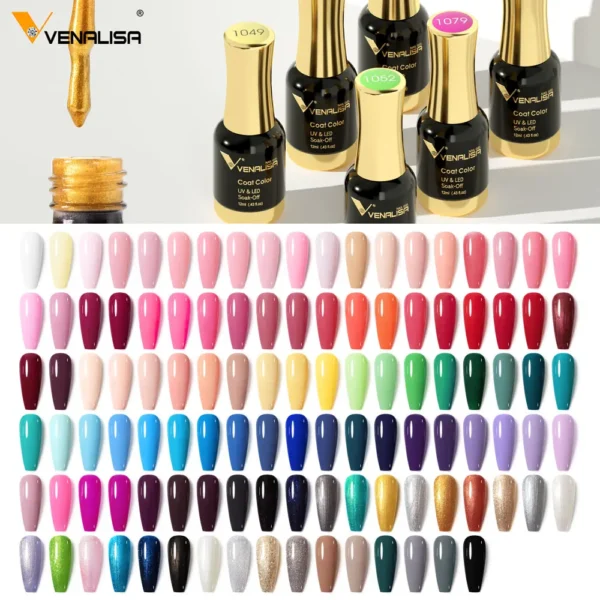 12ml Venalisa Nail Gel Polish TPO FREE Semi Permanent Pastel Varnish Full Coverage Soak Off UV LED Nail Lacquer Glitter Gel - Image 3