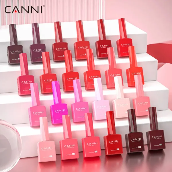 CANNI Gel Nail Polish TPO/HEMA FREE Gorgeous Christmas Red Color Winter Nails Full Coverage Soak Off UV LED Semi Permanent Gel - Image 3