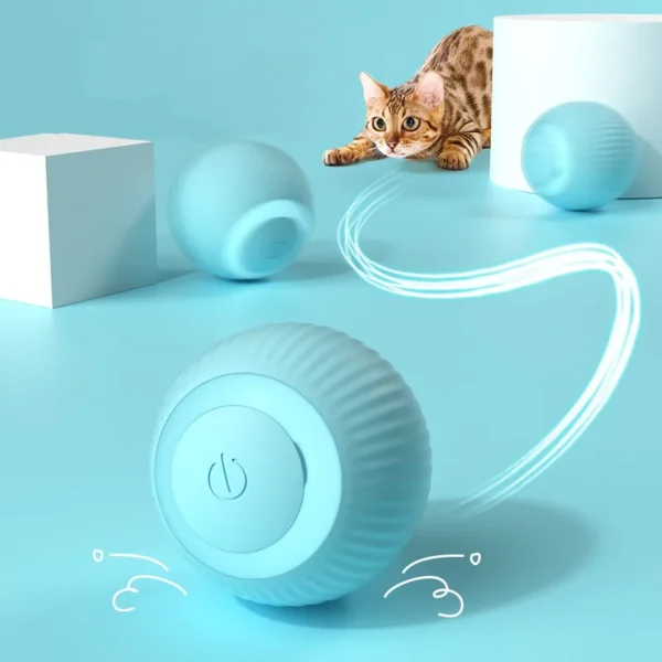 Electric Cat Ball Toys Automatic Rolling Smart Cat Toys Interactive for Cats Training Self-moving Kitten Toys for Indoor Playing - Image 1