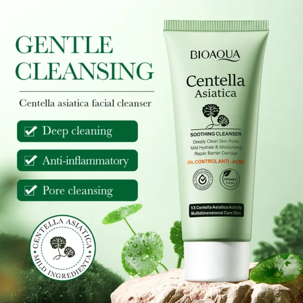 BIOAQUA Centella Asiatica Facial Cleanser Moisturizing Oil Control Face Cleansing Face Wash Foam Facial Cleanser Skin Care - Image 2