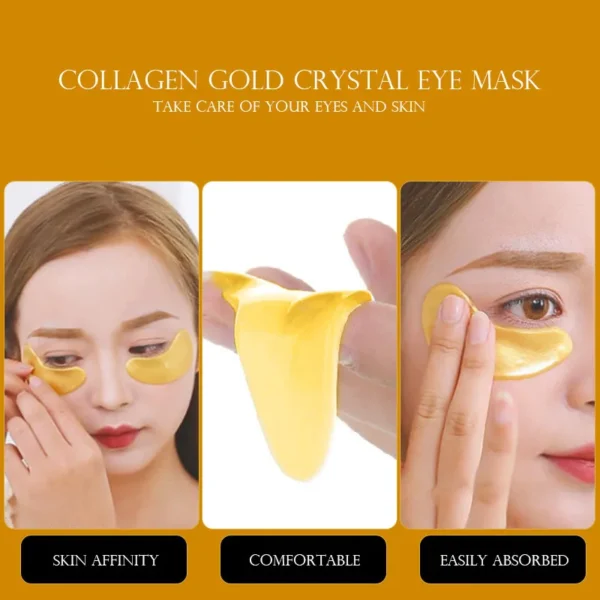 100pcs=50pairs Gold Collagen Eye Mask skincare Anti-Aging Anti Dark Circles Remove Puffiness Moisturizing Eye Patches Skin Care - Image 3
