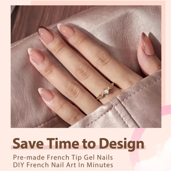 150pcs 6 Colors Fake Nail Multi-size False Nail Press On Acrylic Nails Almond French Wearing Armor Removable Convenient - Image 6