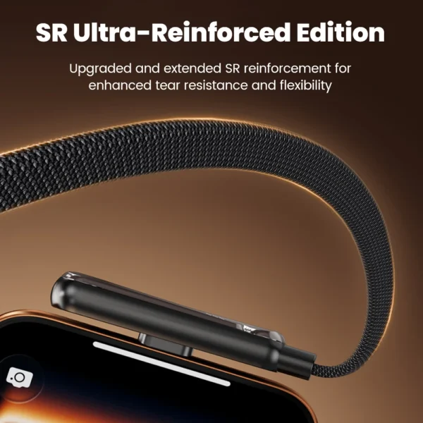 240W 2 in 1 USB C to USB C Fast Charging Foldable Bracket Data Cable Type C Desktop Holder Charging Wire For Iphone17 16 Samsung - Image 5