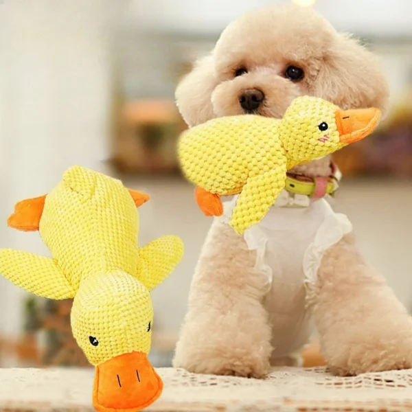 Plush Companion Sleeping Duck Dog Toys for Small Large Dogs Bite Resistant Teeth Grinding Sound Relief Duck Sound Toy - Image 3