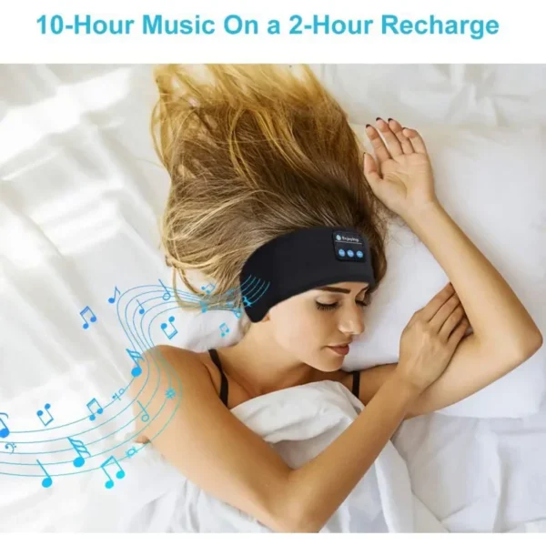 Sleep Mask Bluetooth Sleeping Headphones Headband Thin Soft Elastic Comfortable Wireless Music Headset Eye Mask For Side Sleeper - Image 3