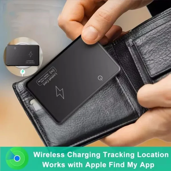 New Wireless Charging Tracking Location Wallet Tracker Card Waterproof GPS Locator Work with Apple Find My App Bluetooth Tracker - Image 2