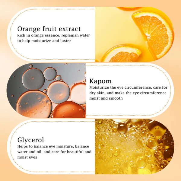 BIOAQUA Vitamin C Eye Cream Under Eye Dark Circle Remover Moisturizes Brightening Eyes Contour Eyes Skin Care Products - Image 4