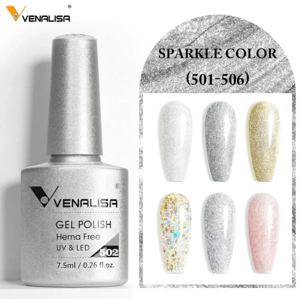 Venalisa VIP5 TPO FREE Jelly Pink Nude Collection Nail Gel Polish Glitter Gorgeous Soak Off UV LED Gel Varnish Nail Manicure - Image 5