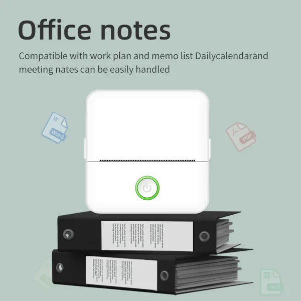 Mini Portabl Printer Inkless Sticker Maker, Free Cut Small Pocket Printer, Portable Thermal Printer for Photo Journal Notes Memo - Image 4