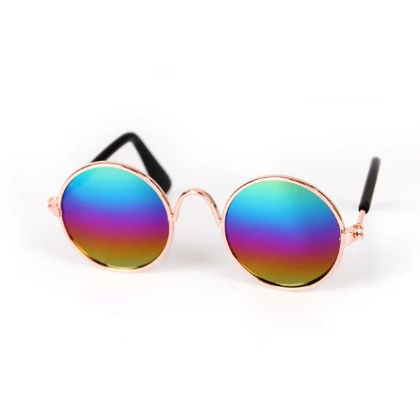 Cute Vintage Round Cat Sunglasses Pet Photos Props Reflection Eyewear Glasses for Cats Small Dog Pet Dog Cat Accessories - Image 4